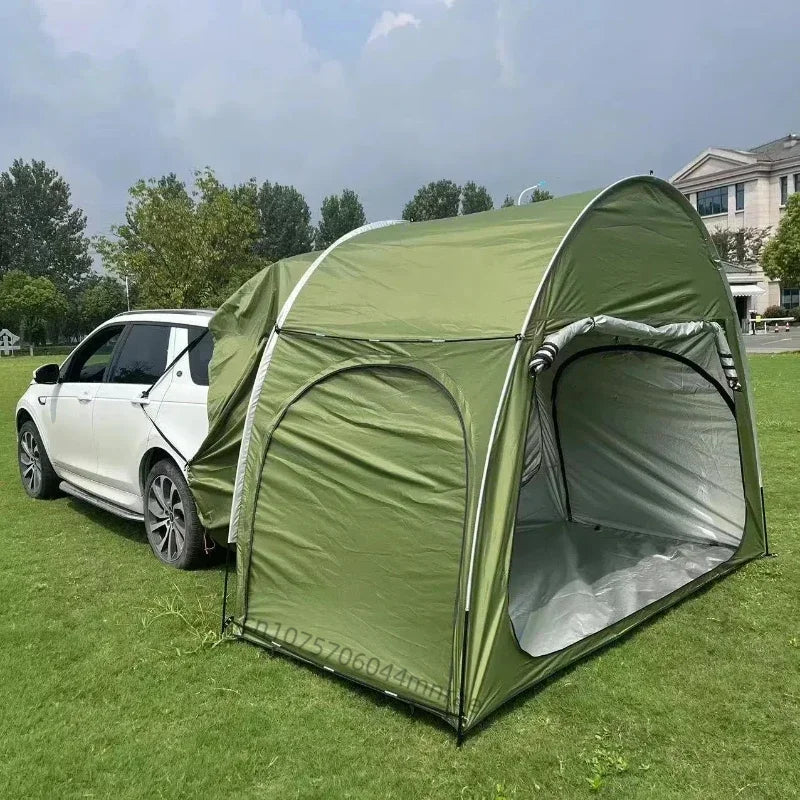 Military Green SUV Tent, Rear Car Connected Multifunctional Tent, Outdoor Camping Waterproof Windproof Tent