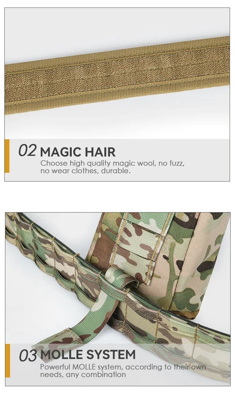 ARTEX Outdoor 1000D Nylon Battle Belt Sets Duty Belts Law Enforcement Airsoft Utility Belt with Mag Pouches