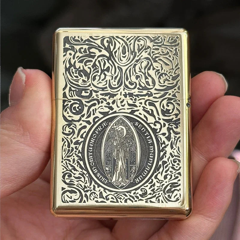 Zorro 912 Retro High End Waterproof Heavy duty Kerosine Lighter 3/5 Hinge Metal Petrol Lighter Men's Gift 150G