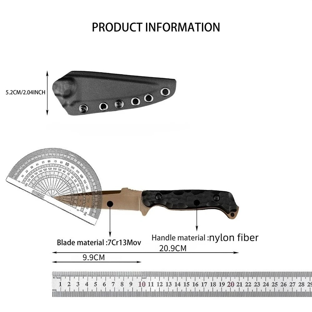 Hidden Canyon Hunter High Hardness 7Cr13Mov Fixed Blade Nylon Fiber Handle with Sheath Outdoor Jungle Self-Defense Tactical Tool