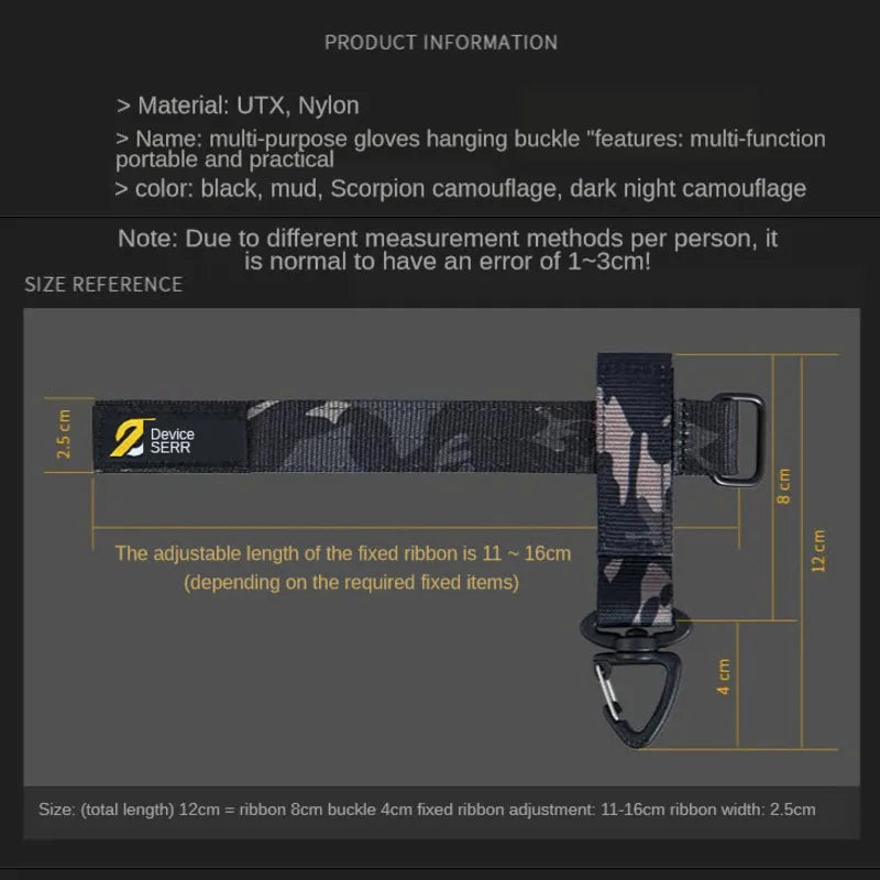 Tactical Clash Hook Hanging Carabiner Molle Webbing Clip Metal Olecranon Hook Cummerbund Belt Outdoor Hunting Vest Accessories