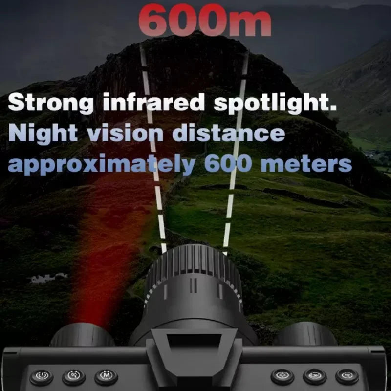 Night Vision Goggles with Head Mounted 4K Infrared Night Vision Binoculars Rechargeable Battery Tactical Z9157 for Hunting