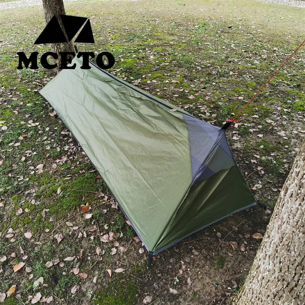 Ultralight Backpacking Tent 1 Person Outdoor Single Man 3 Season Rodless Camping Tent with 210D Oxford Cloth Professional Design