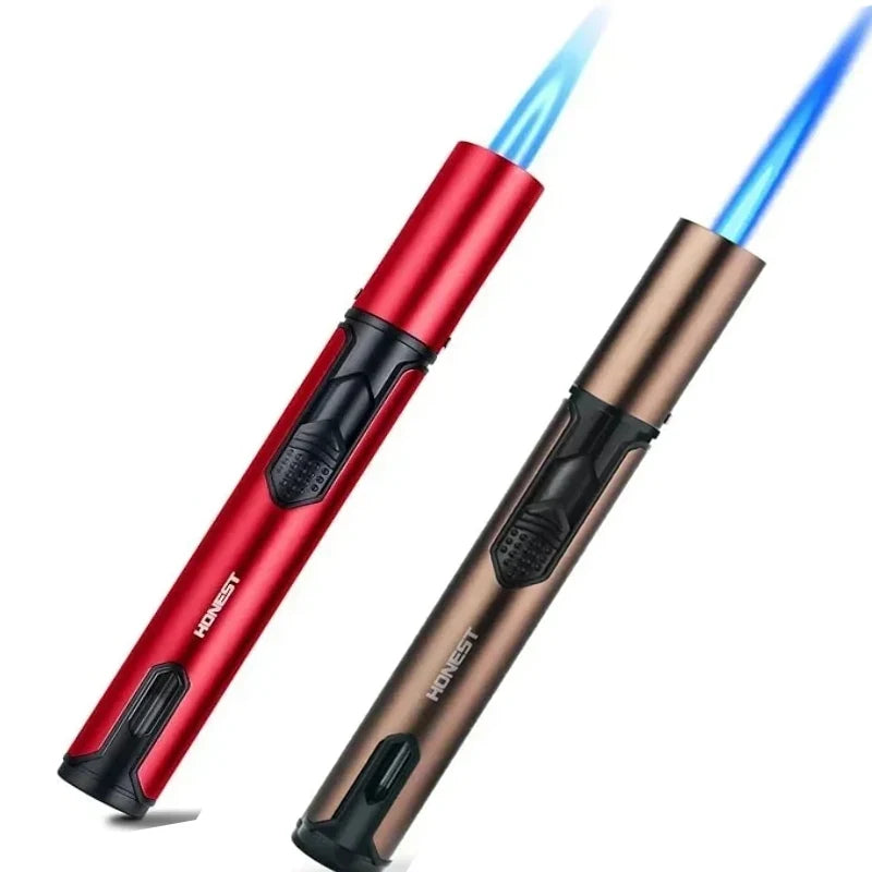 4PC/1PC Honest Metal Windproof Torch Gas Lighter,  Refillable Pen Jet Flame Igniter for Kitchen BBQ Candle Camping Men's Gadget