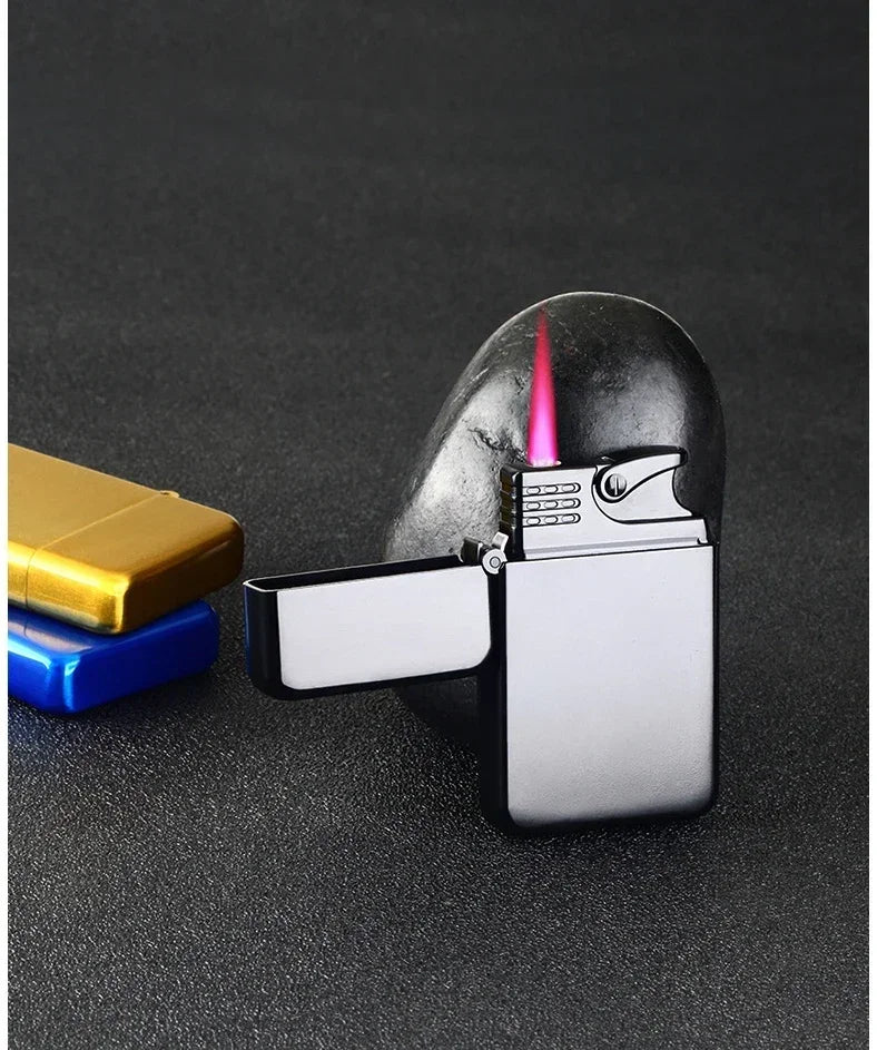 Windproof  Waterproof Metal Lighter Electroplated Dragon Embossed Pattern Red Fire Direct Cigar Lighter Men Smoke Accesoires