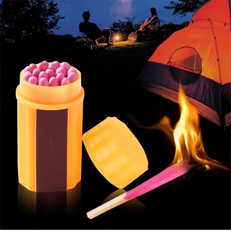 Cool Outdoor Camping BBQ Ignition Tool Windproof Waterproof Matches Emergency Survival Combustion Ignition Equipment 20pcs(box)