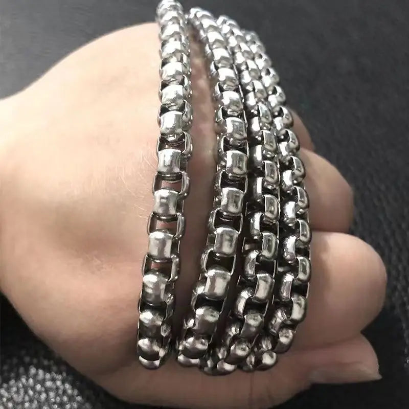 New Tactical EDC Stainless Steel Faucet Box Chain Bracelet Solid Metal Self Protection Survival Tools Outdoor Self-defense Tool