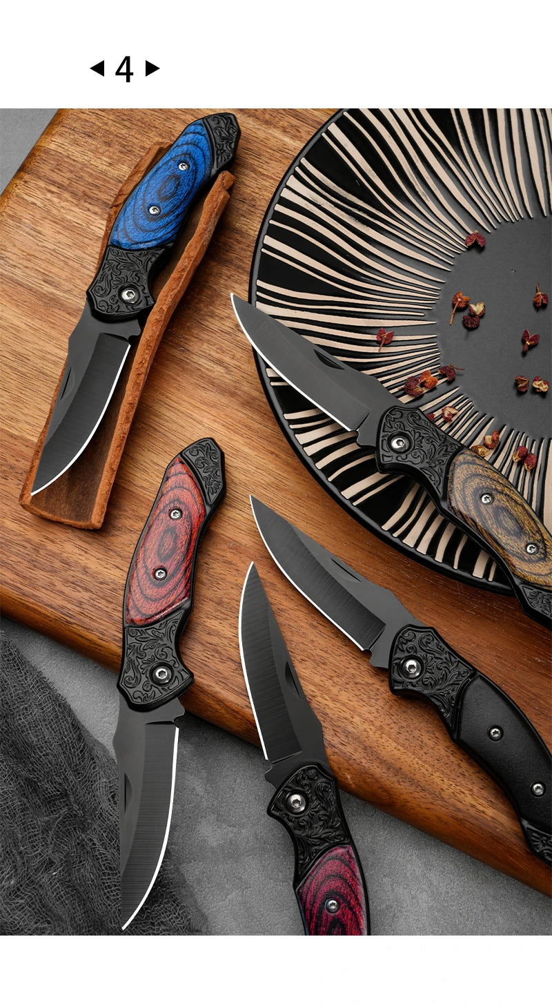 Portable Outdoor Folding Knife for Camping, Mini Household Stainless Steel Fruit Knife, Letter Opener Folding Knife