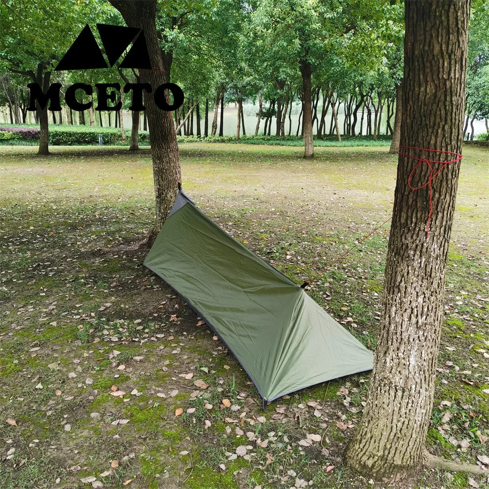 Ultralight Backpacking Tent 1 Person Outdoor Single Man 3 Season Rodless Camping Tent with 210D Oxford Cloth Professional Design