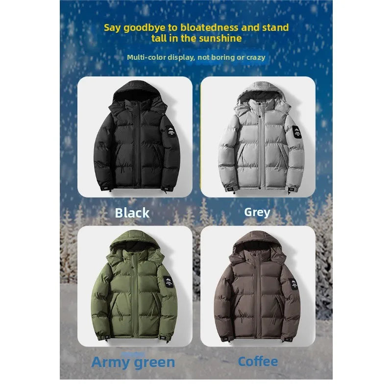Outdoor Men's Hiking Camping Windproof Breathable Warm Cotton Clothing Winter Comfortable Fashionable and Trendy Hooded Jacket