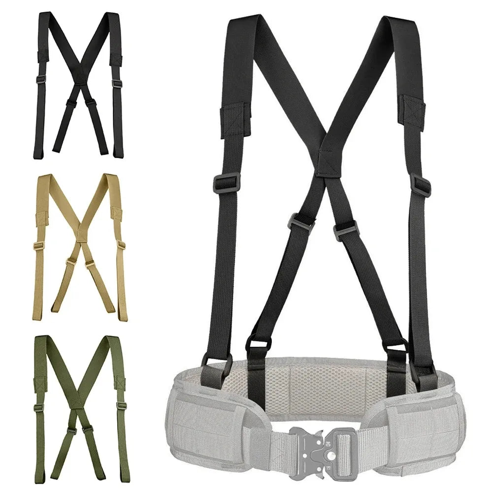 Tactical MOLLE Harness Nylon Shoulder Straps Heavy-Duty Gear for Outdoor Airsoft Hiking Camping Hunting Tactical Missions
