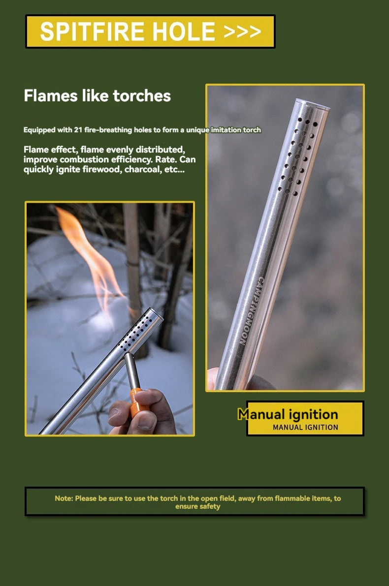 Outdoor Flame Gun Heating Gas Torch BBQ Grill Fire Starter Gas Igniter Isobutane Fire Gun Burner Camping Retractable Fire Torch