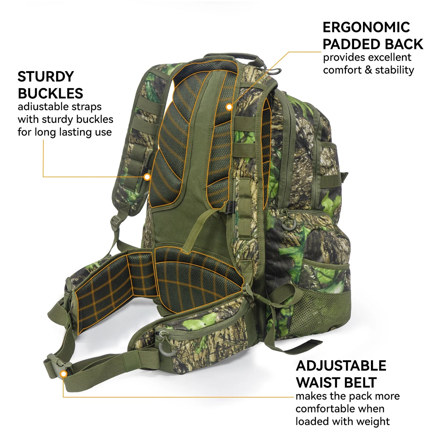 WESTTUNE Man Strategic Tactical Backpack Outdoor Waterproof Camping Hunting Sport Bag Hunting Backpack for Rifle Bow Gun
