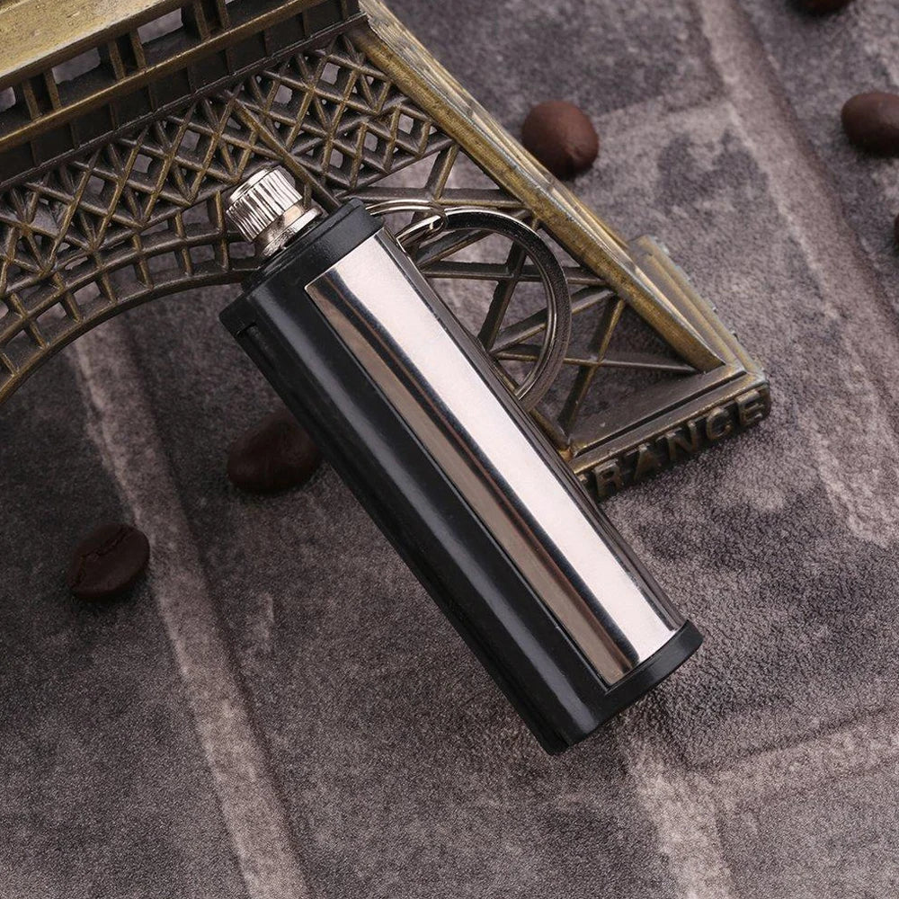 2PCS Outdoor Fire Starter Permanent Match Lighter Survival Tool Flint Keychain Camping