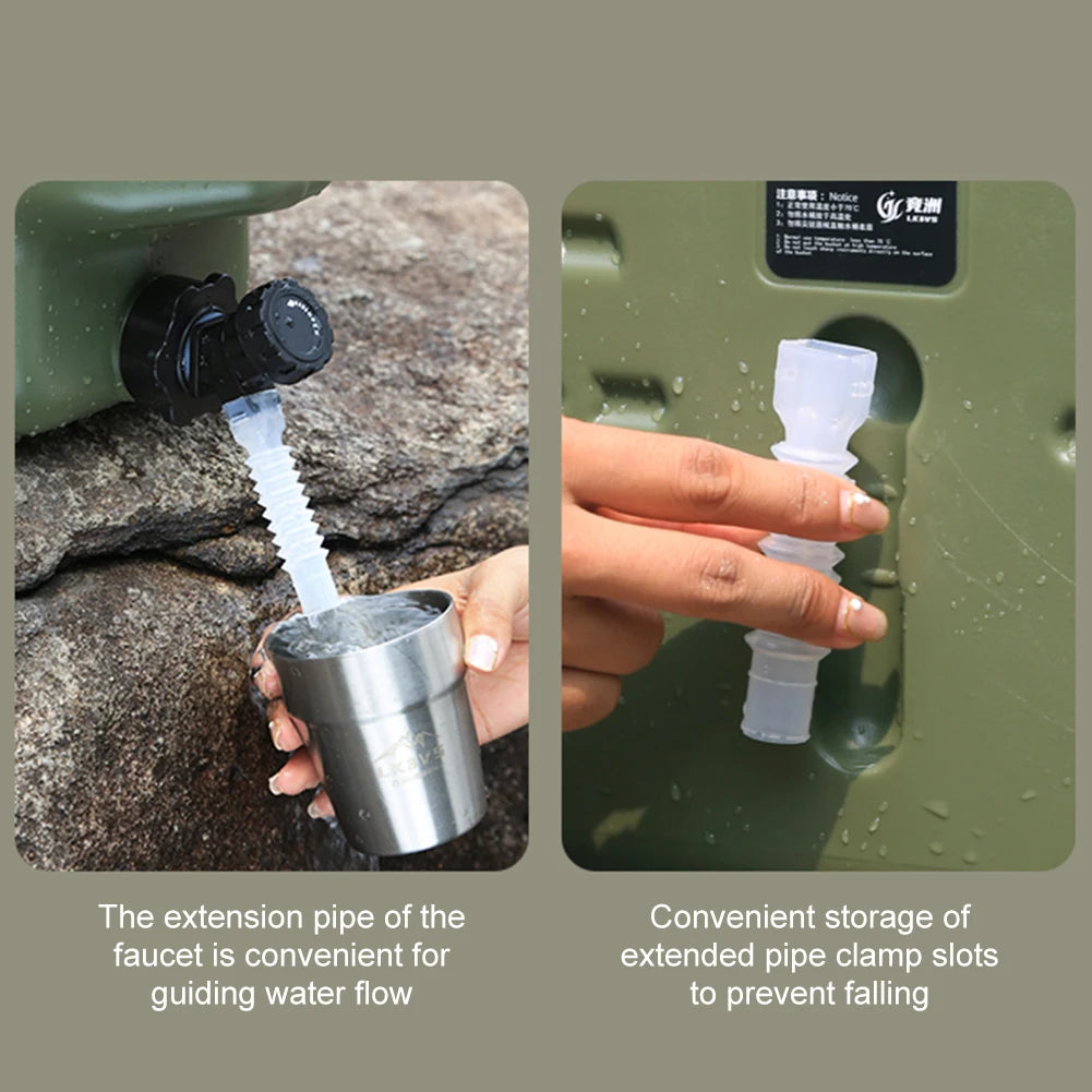 3.2 Gallon/12L Camping Water Container Portable BPA Free Water Bucket Food-Grade PE for Outdoor Camping/Hiking Emergency Storage