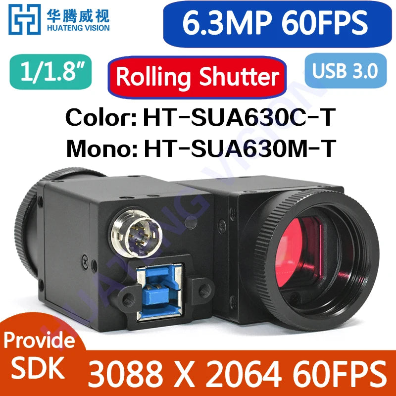 High Speed USB3.0 Machine Vision Industrial Digital Camera Color Scroll Shutter NIR With SDK Windows Linux