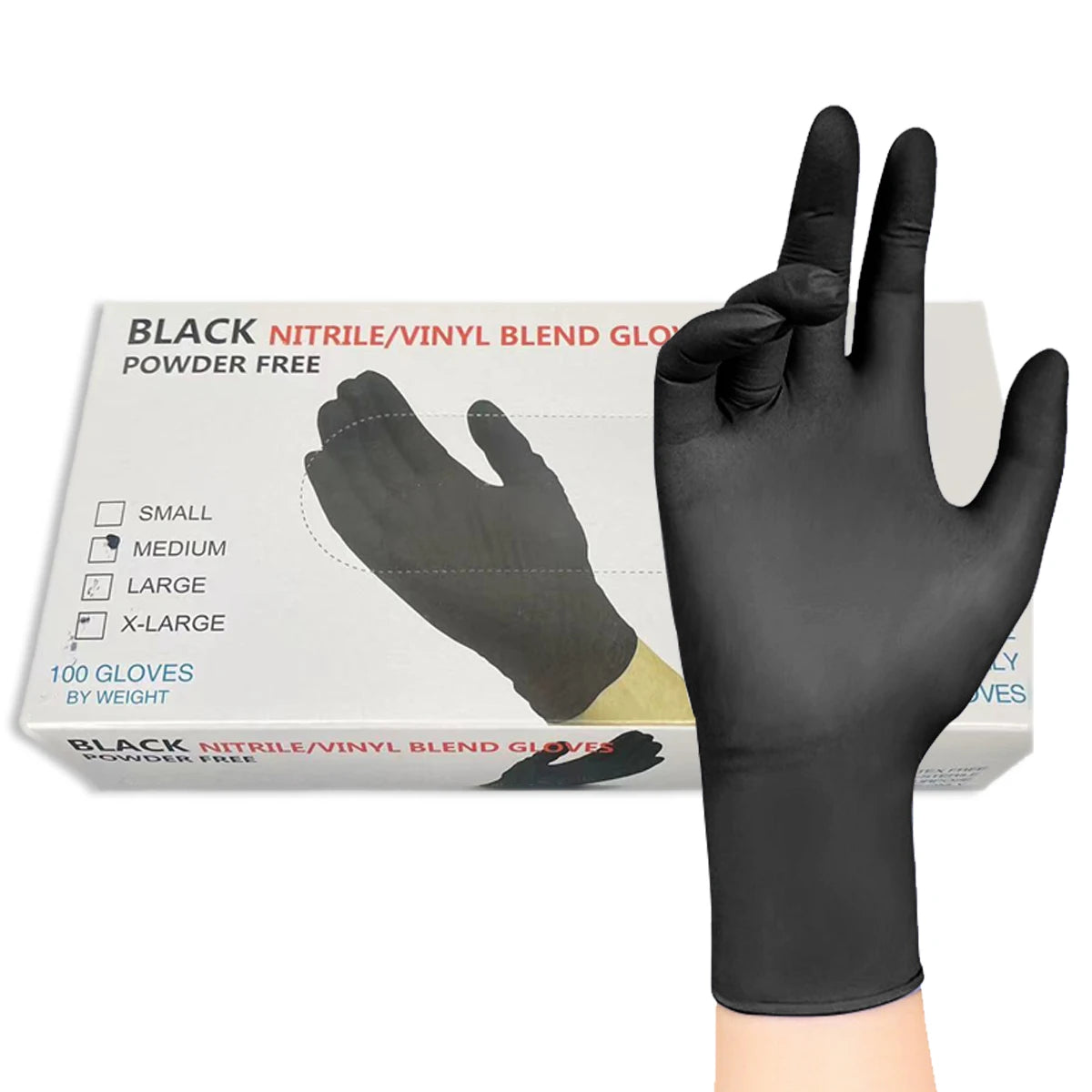 10/20/50/100PCS Bagged Disposable Gloves Black Disposable Gloves Household Kitchen Cooking Tools Car Wash Household Cleaning