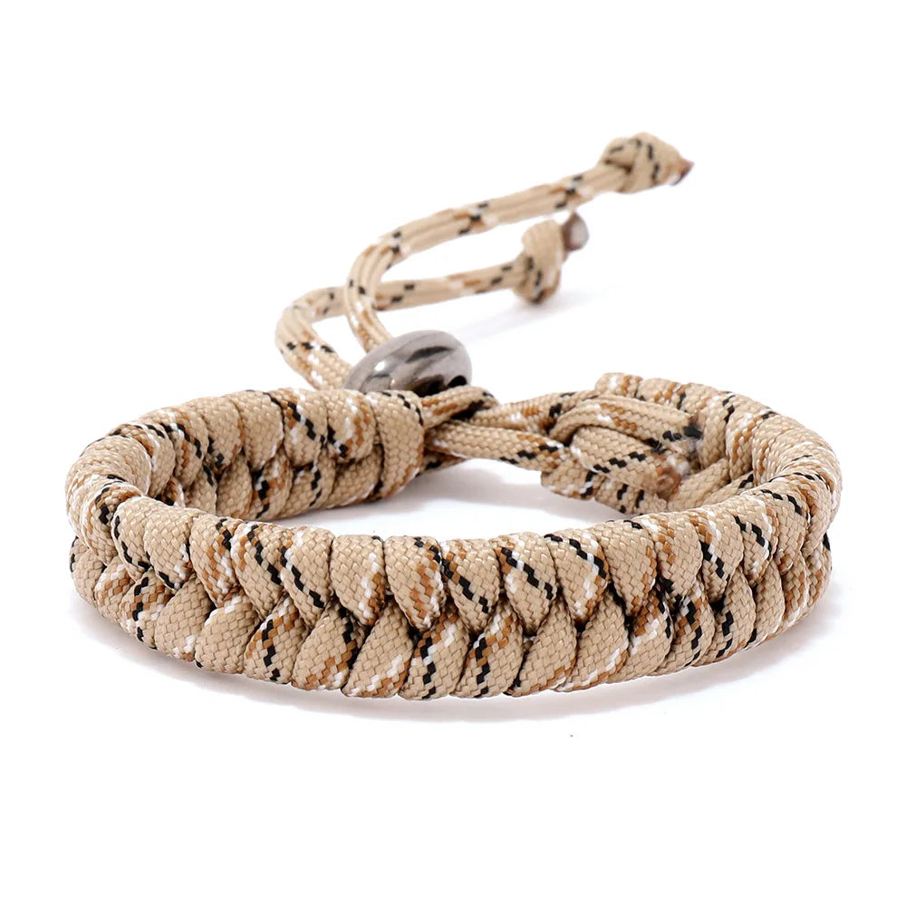 Adjustable Survival Emergency Bracelet Paracord Rope Bracelet Weaving Cord For Men Women OutdoorSport Camping Hiking Accessories