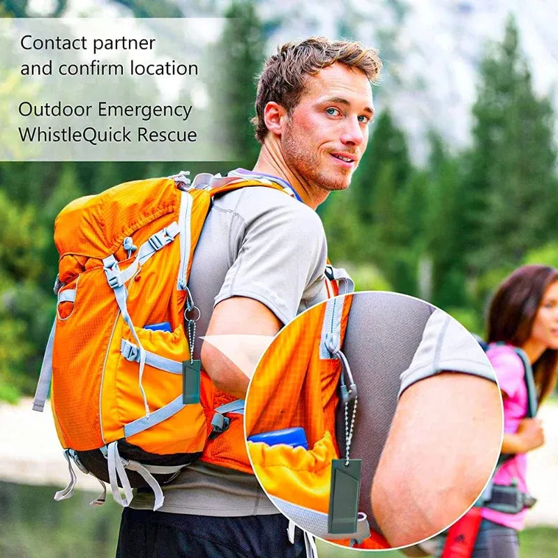 150dB 3-Frequency Survival Whistle - Aluminum Alloy Emergency Keychain for Camping/Hiking, Windproof Hiking Accessories Edc Tool