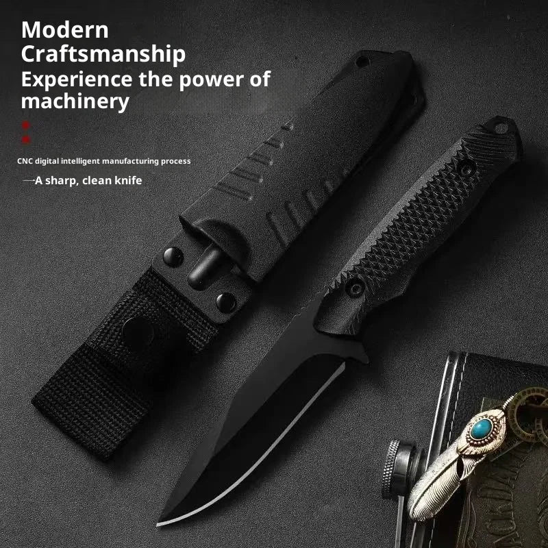 Outdoor Tactical Knife Personal Defense Sharp Diving Utility Knife High Hardness Integrated Dragon Bone Design Survival Tool