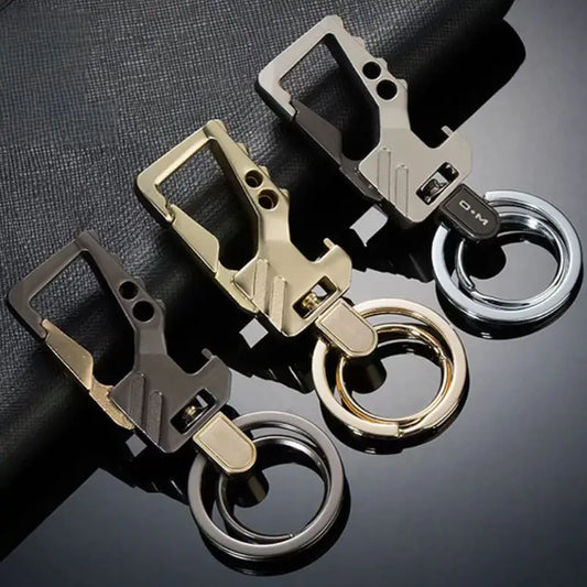 Multifunctional Men's key Chain Metal Waist Belt Clip Anti-lost Buckle Key ring Accessories Car keychain Bottle Opener Pendant