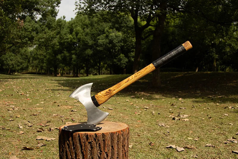 Double Edged Axe Outdoor Camping Survival Axes Woodworking Cut Firewood Hand Axe Multifunctional Fire Rescue Forging Axes