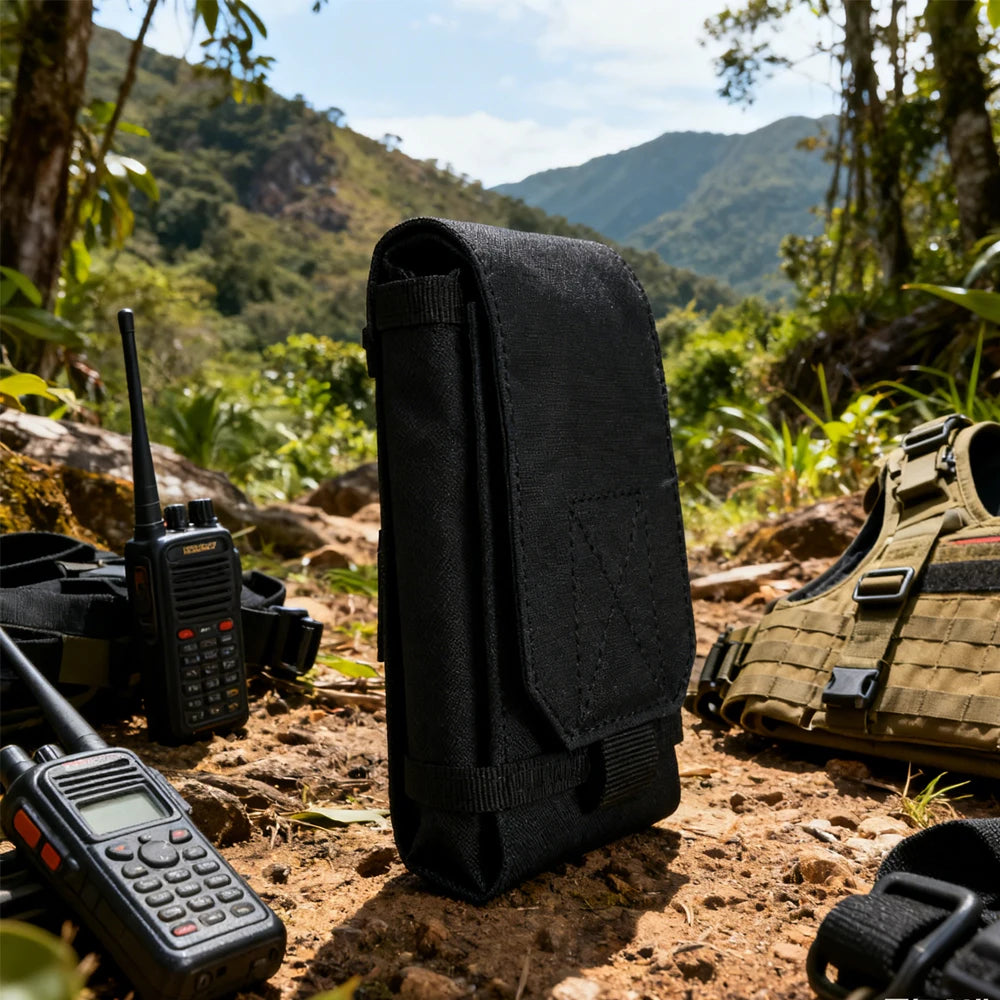 Tactical Phone Pouch Military Nylon Belt Holster Case for Outdoor Sports Camping Hiking Durable Shockproof Phone Bag for Phone