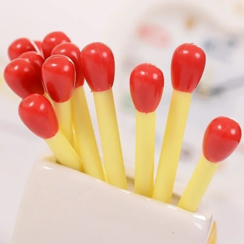 10 PCS/set Funny Match Shaped Ballpoint Pen Creative Matches Rollerball Pens Novelty Pens for Office School Supplies