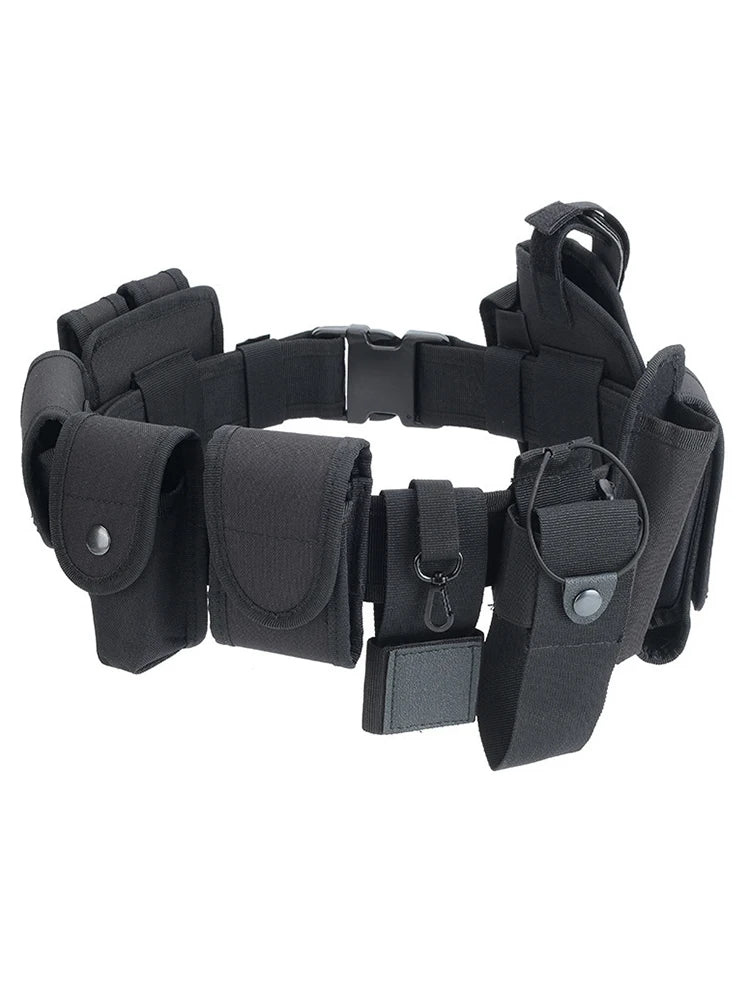 Tactical Waist Belt Training Duty Security Equipment Set Multifunctional Nylon Waterproof Waist Bag Ten Piece Set Accessories