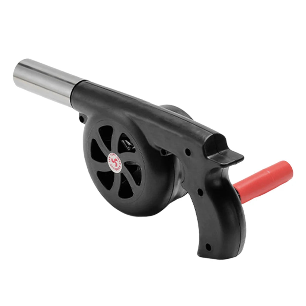 Outdoor Cooking BBQ Fan Lightweight Hand Crank Fan Air Blower Grill Picnic Camping Stove Accessories Fast Fire Starter