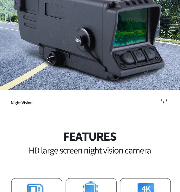 3.5X32 Digital Night Vision Scope with Video Recording | BDC Ranging | 7 Reticles | IP67 Waterproof for Rifle/Picatinny Rail