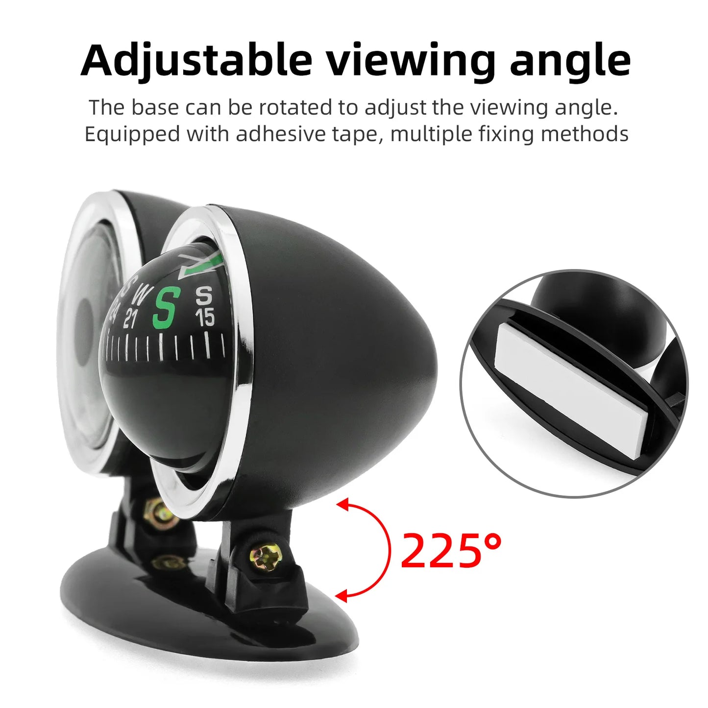 Multifunctional Compass Portable Compact Navigation Device Universal Outdoor High Precision Compass For Car Boat Moto Bicycle