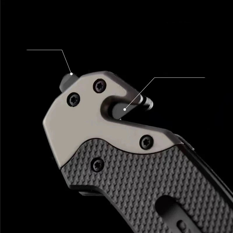 High Performance Stainless Steel Folding Knife Tactical Survival Knife, Suitable for Outdoor Camping, Hunting, and Fishing