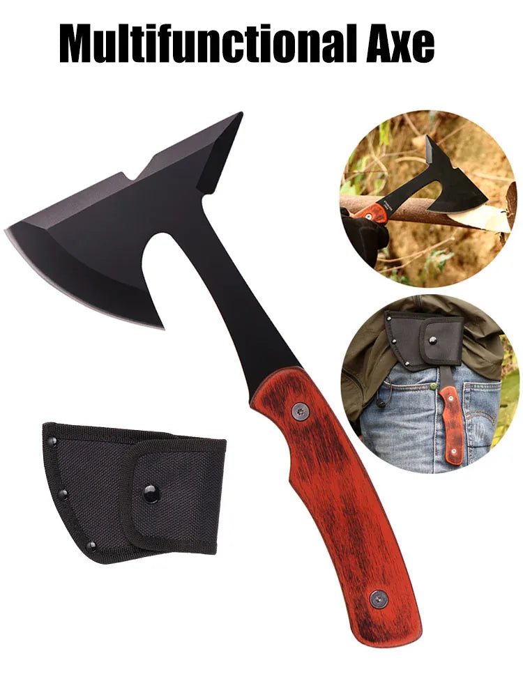 Outdoor Camping Tactical Axe Survival Fire Axe Mini Hammer Ice Breaking Cone Multifunctional Woodworking Axes Hand Tool