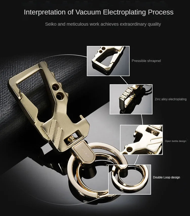 Multifunctional Men's key Chain Metal Waist Belt Clip Anti-lost Buckle Key ring Accessories Car keychain Bottle Opener Pendant