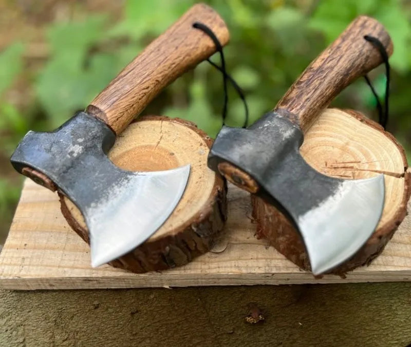 High-carbon Steel Hatchet Portable Small Axe Outdoors Camping Multifunctional Wooden Handle Self-defense Small Axe Outdoor Tools