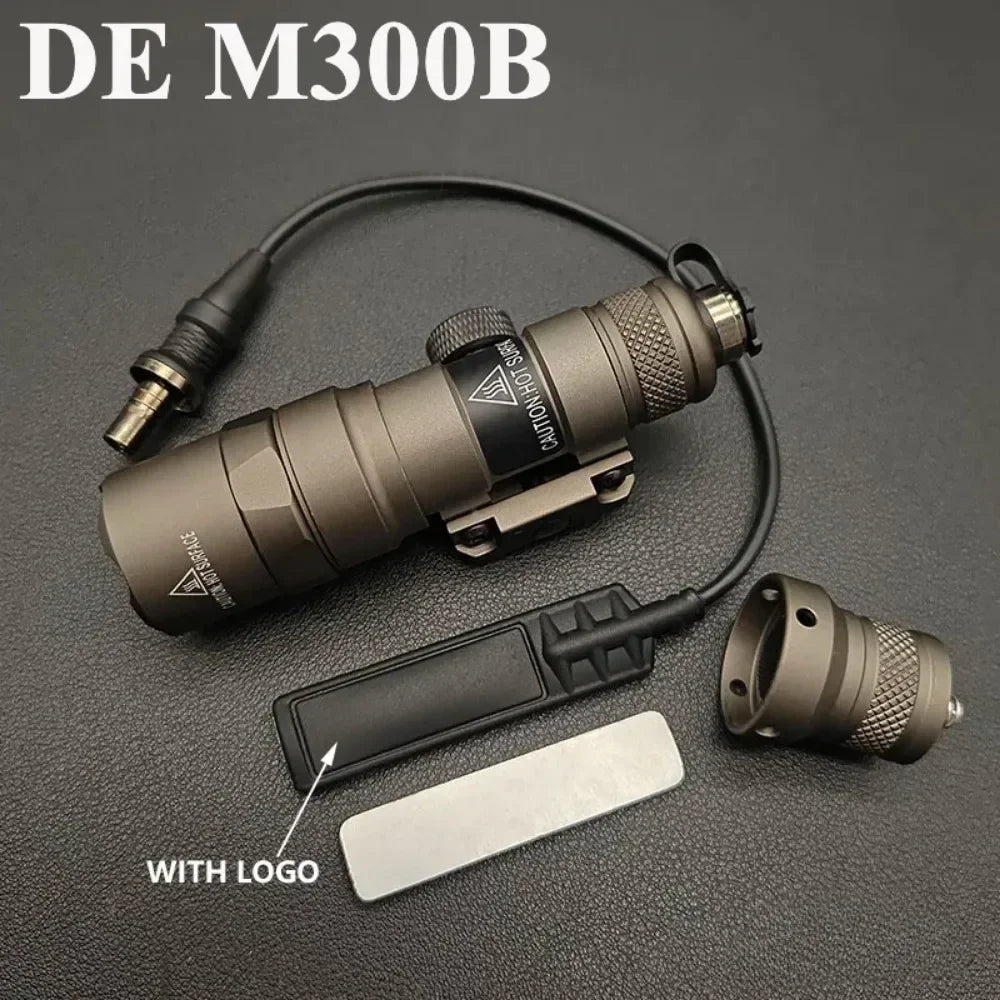 M300B M600B Tactical LED Strobe Flashlight Weapon Gun Light Fit MLOK 20MM Rail Scout Light with Switch for Outdoor Hunting