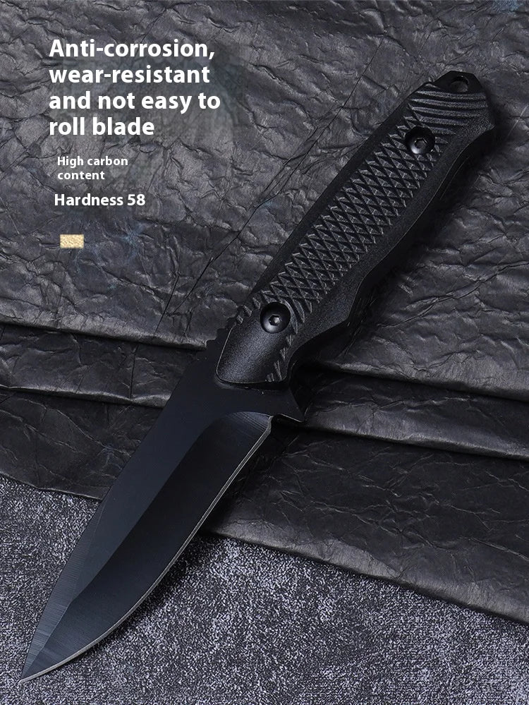 Outdoor Tactical Knife Personal Defense Sharp Diving Utility Knife High Hardness Integrated Dragon Bone Design Survival Tool