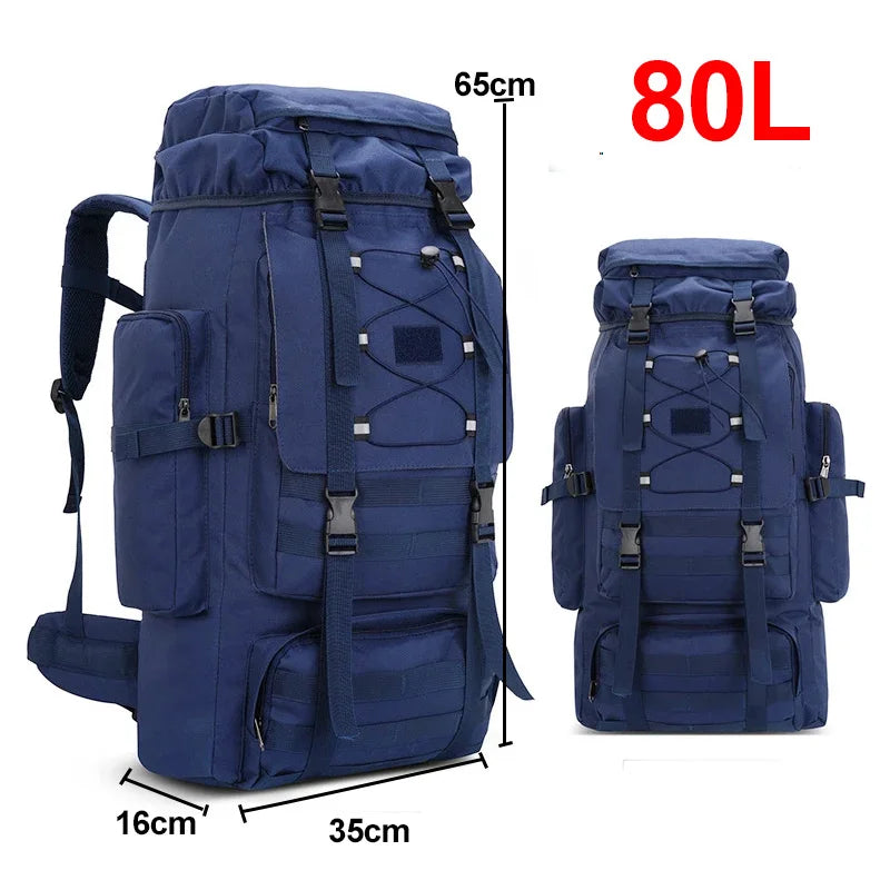 130L Hiking Camping Backpack Travel Large Luggage Bag Men Trekking Outdoor Sports Pack Molle Trekking Rucksack For Men Big Bag