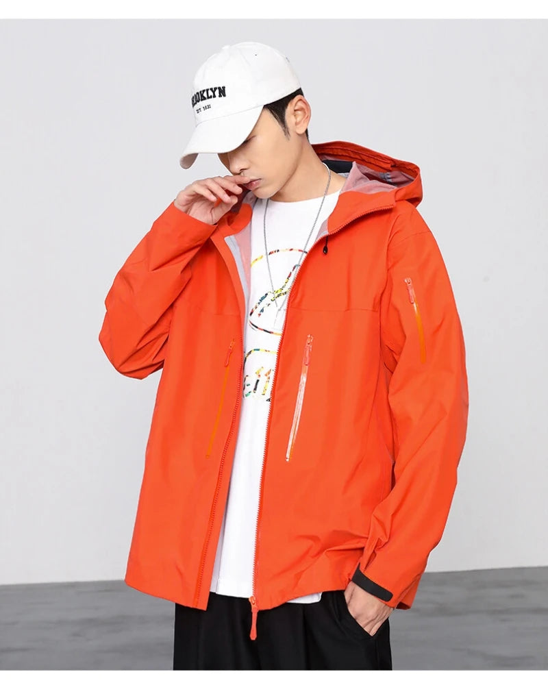 ARC SV Embroidery Bird Logo Three Layer Mens Womens Camping Coat Outdoor Waterproof Windbreaker Hiking Ski Jackets Unisex