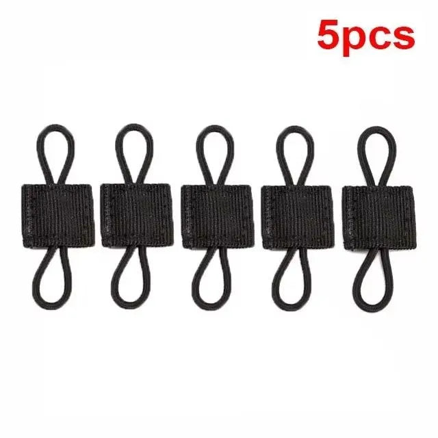 10pcs MOLLE Elastic Nylon Webbing Ribbon Buckle Outdoor Hiking Hunting Backpack Vest PTT Antenna Stick Pipe Binding Retainer