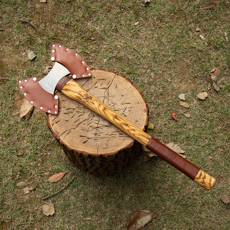 Double Edged Axe Outdoor Camping Survival Axes Woodworking Cut Firewood Hand Axe Multifunctional Fire Rescue Forging Axes