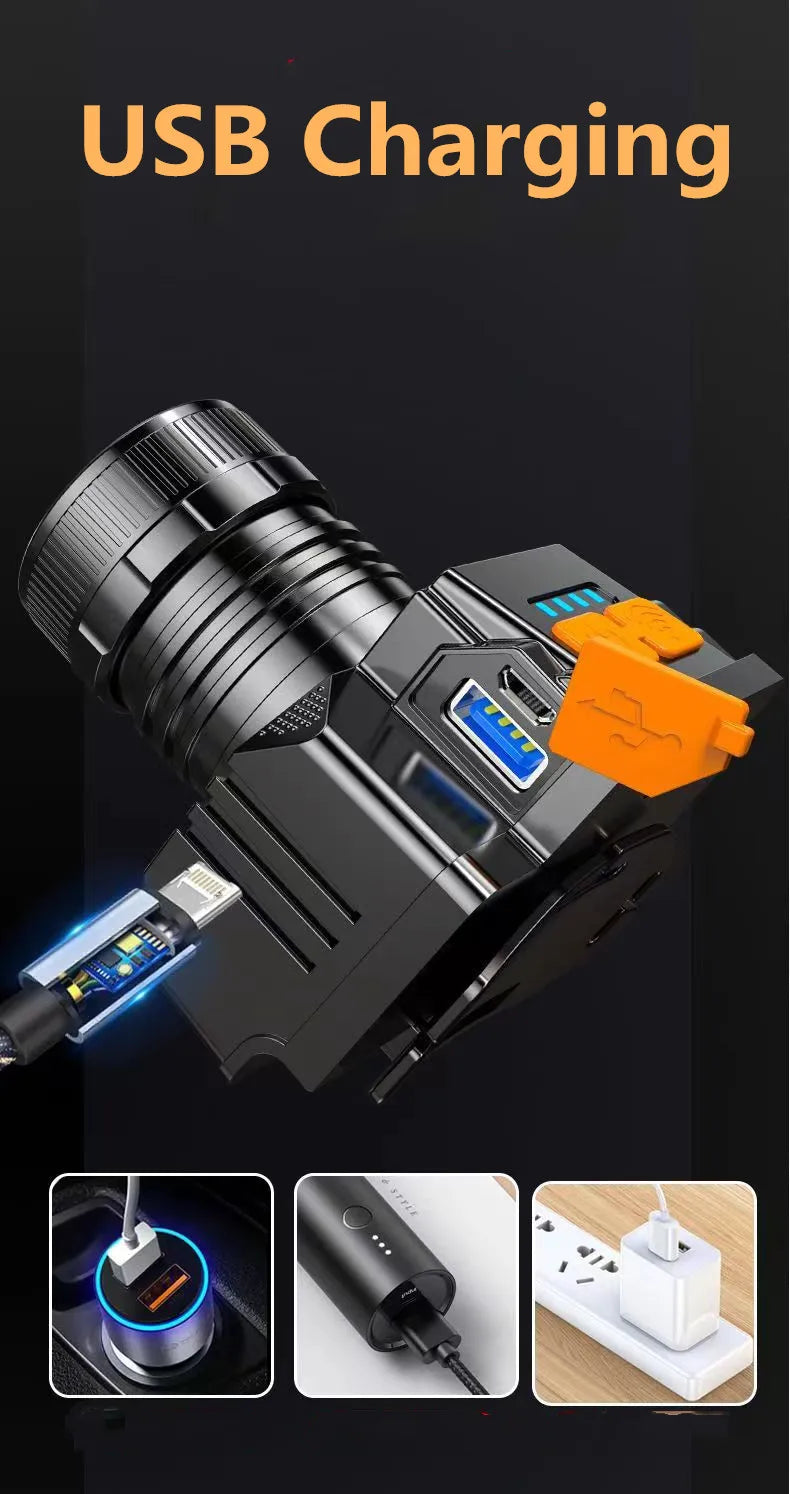 Powerful Rechargeable Headlights Led Headlights Induction Flashlight Camping Lights Super Bright Flash Fishing Hunting