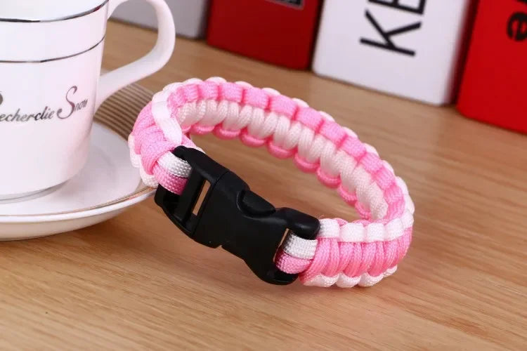 Men's New Outdoor Survival Paracord Bracelet For Men Camping Hiking Buckle Wristband Women Rope Bracelete Male Jewelry Gift