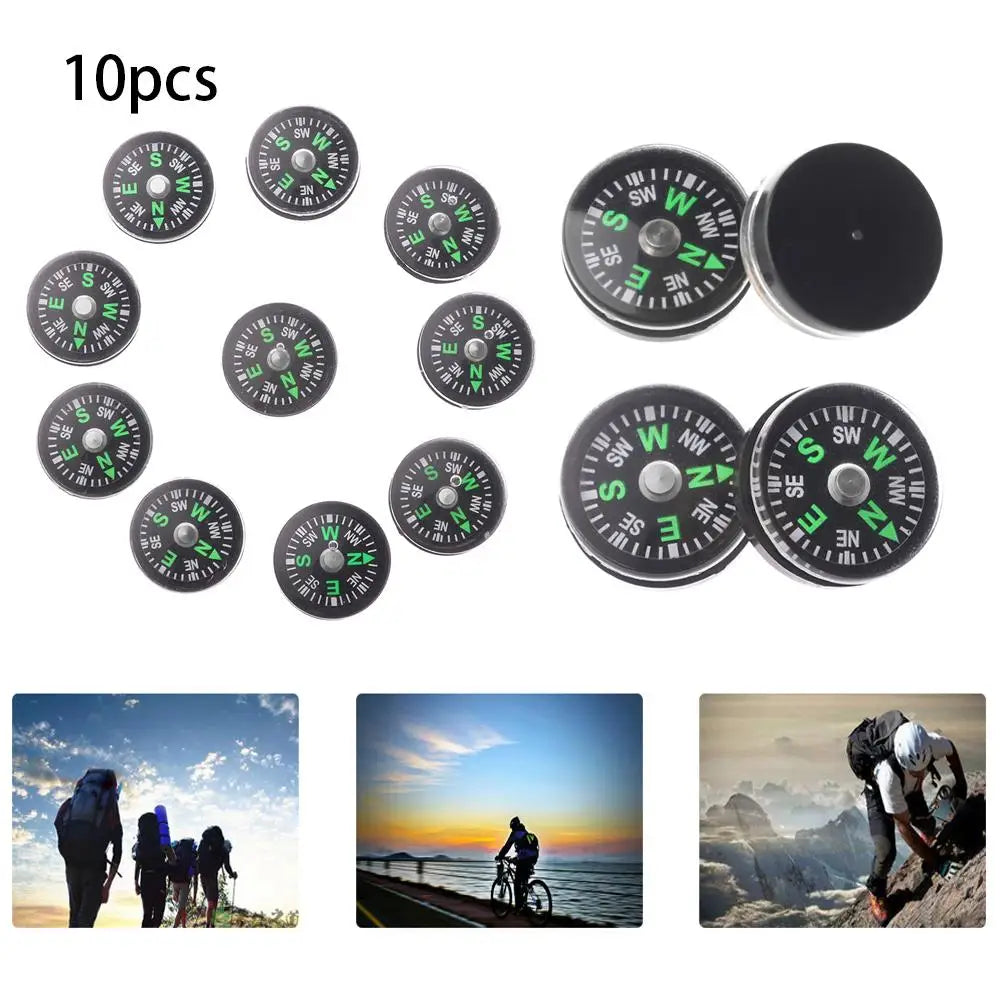 10pcs Mini Plastic North Navigation Survival Compasses Outdoora Accurate Compass Practical Guider Camping Hiking Tool
