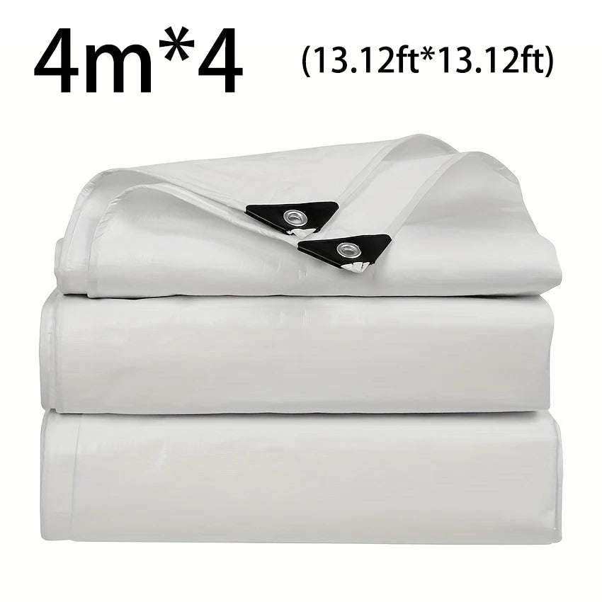 White Custom Large Tarp 3x5 6 8m*8 10 12 3 4x4 5m Outdoor Sun Shade Awning Waterproof Tarpaulin Uv Blocking Tent Camp Rain Cover
