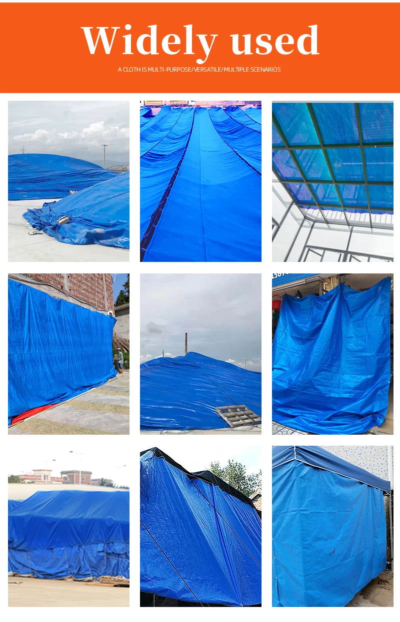 Waterproof Tarp Tarpaulin Awning Durable Rectangle Sun Shade Patio Sunrays Uv Block Rain Cover Camping Outdoor Facility Backyard