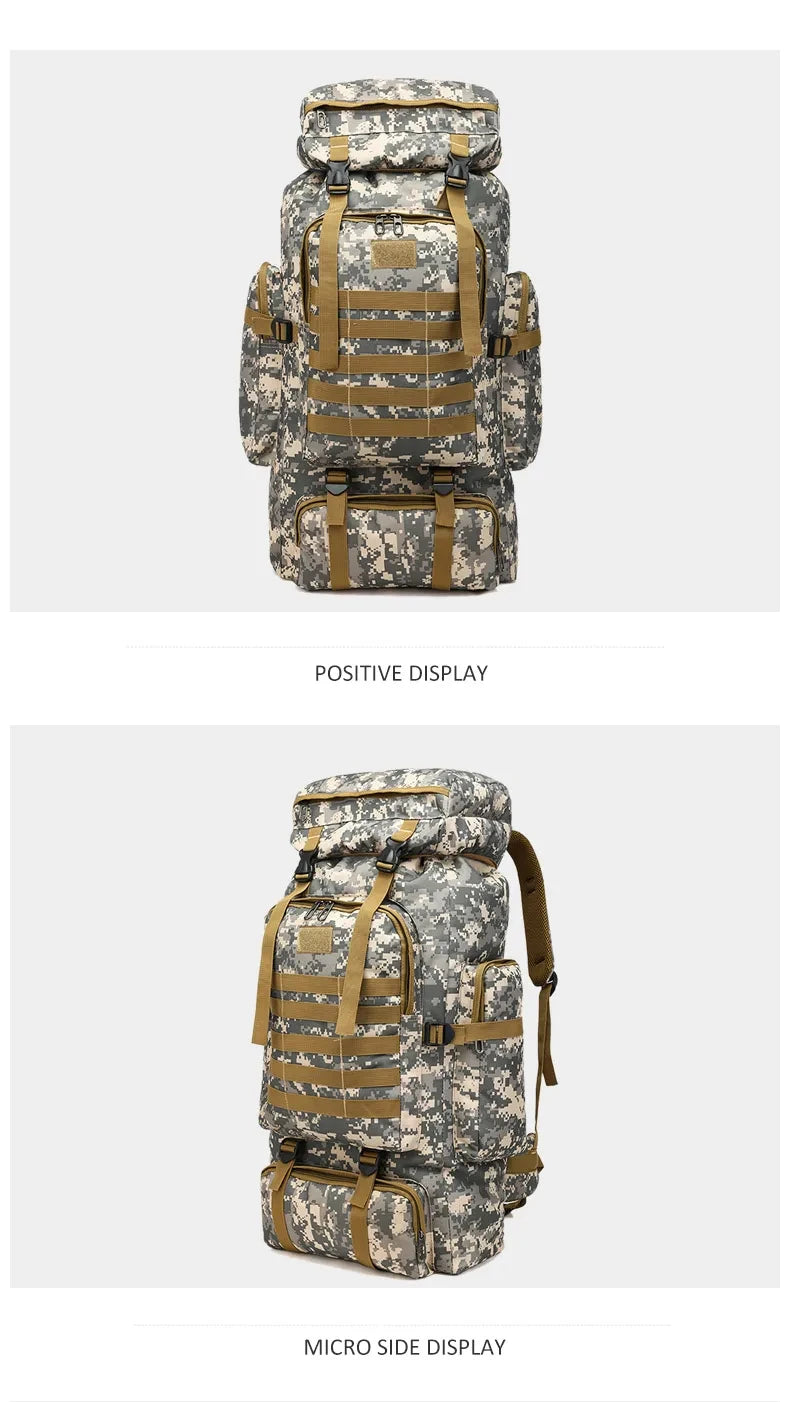 80L Camping Backpack Men Bags Molle Tactical Rucksack For Outdoor Climbing Hiking Travel Back Packs mochila hombre
