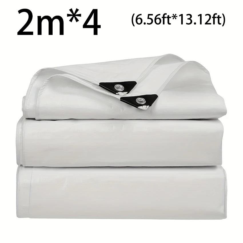 White Custom Large Tarp 3x5 6 8m*8 10 12 3 4x4 5m Outdoor Sun Shade Awning Waterproof Tarpaulin Uv Blocking Tent Camp Rain Cover
