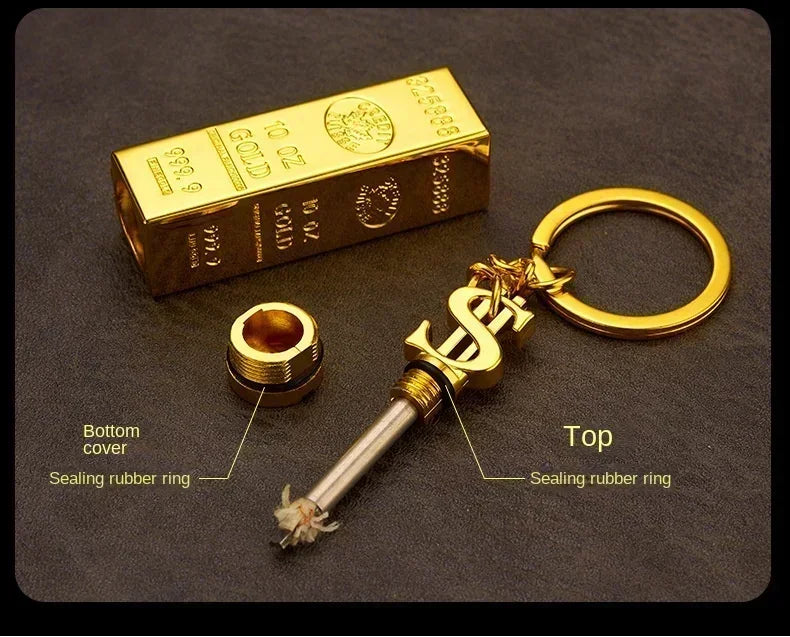 Match Lighter Creative Keychain Pendant Style Metal Waterproof Essential Outdoor Survival Igniter  Gadgets for Men